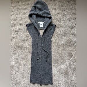 Veronica Beard Gray Hooded Vest